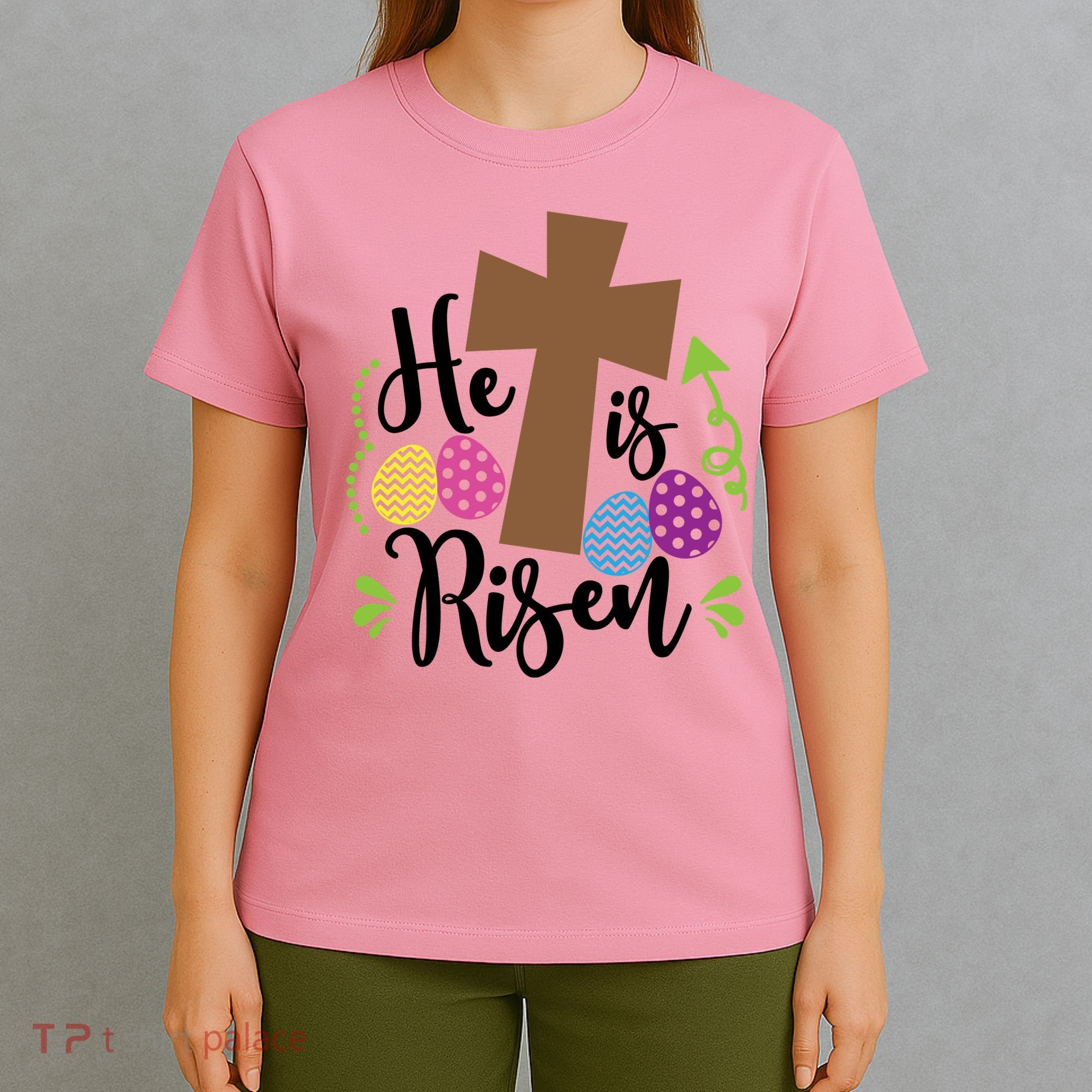 Easter He Is Risen Cross T-Shirt
