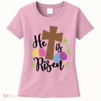 Easter He Is Risen Cross Women's T-Shirt thumb 0