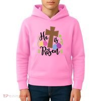Easter He Is Risen Cross Kids Hoodie thumb 4