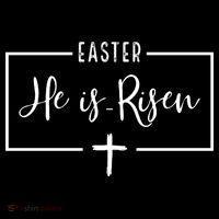 Easter He Is Risen Cross Christianity Polo thumb 3