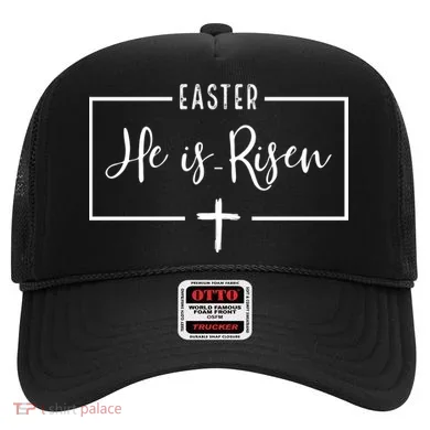 Easter He Is Risen Cross Christianity Hat