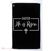 Easter He Is Risen Cross Christianity Golf Towel thumb 0