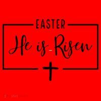 Easter He Is Risen Cross Christianity Santa Hat thumb 1