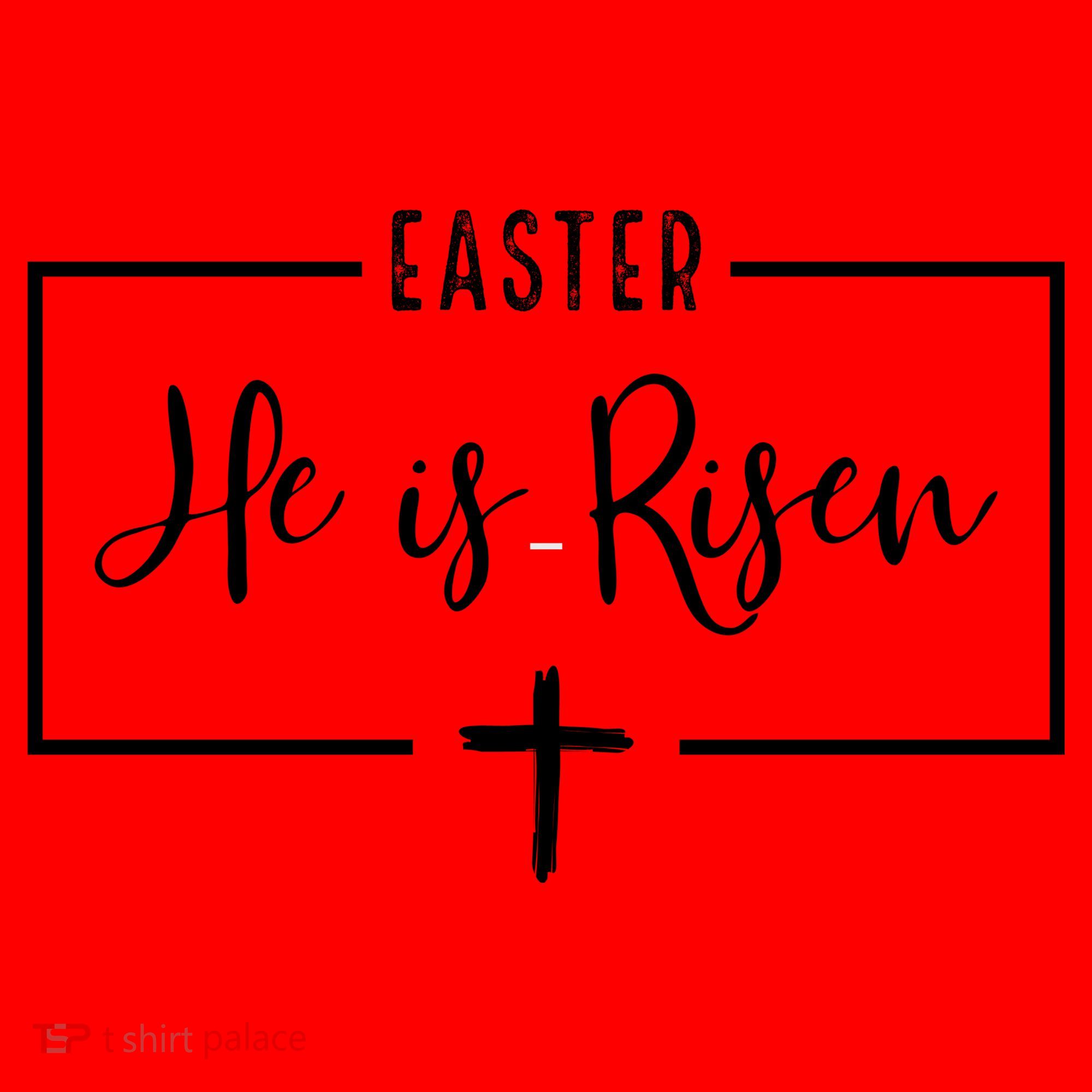 Easter He Is Risen Cross Christianity Santa Hat