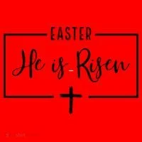Easter He Is Risen Cross Christianity Santa Hat thumb 1