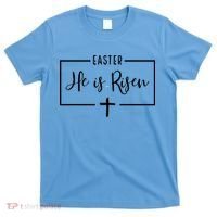Easter He Is Risen Cross Christianity T-Shirt thumb 0