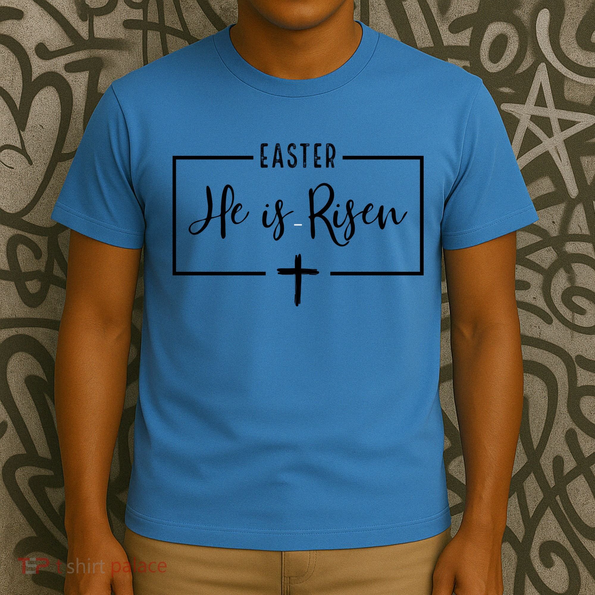 Easter He Is Risen Cross Christianity T-Shirt