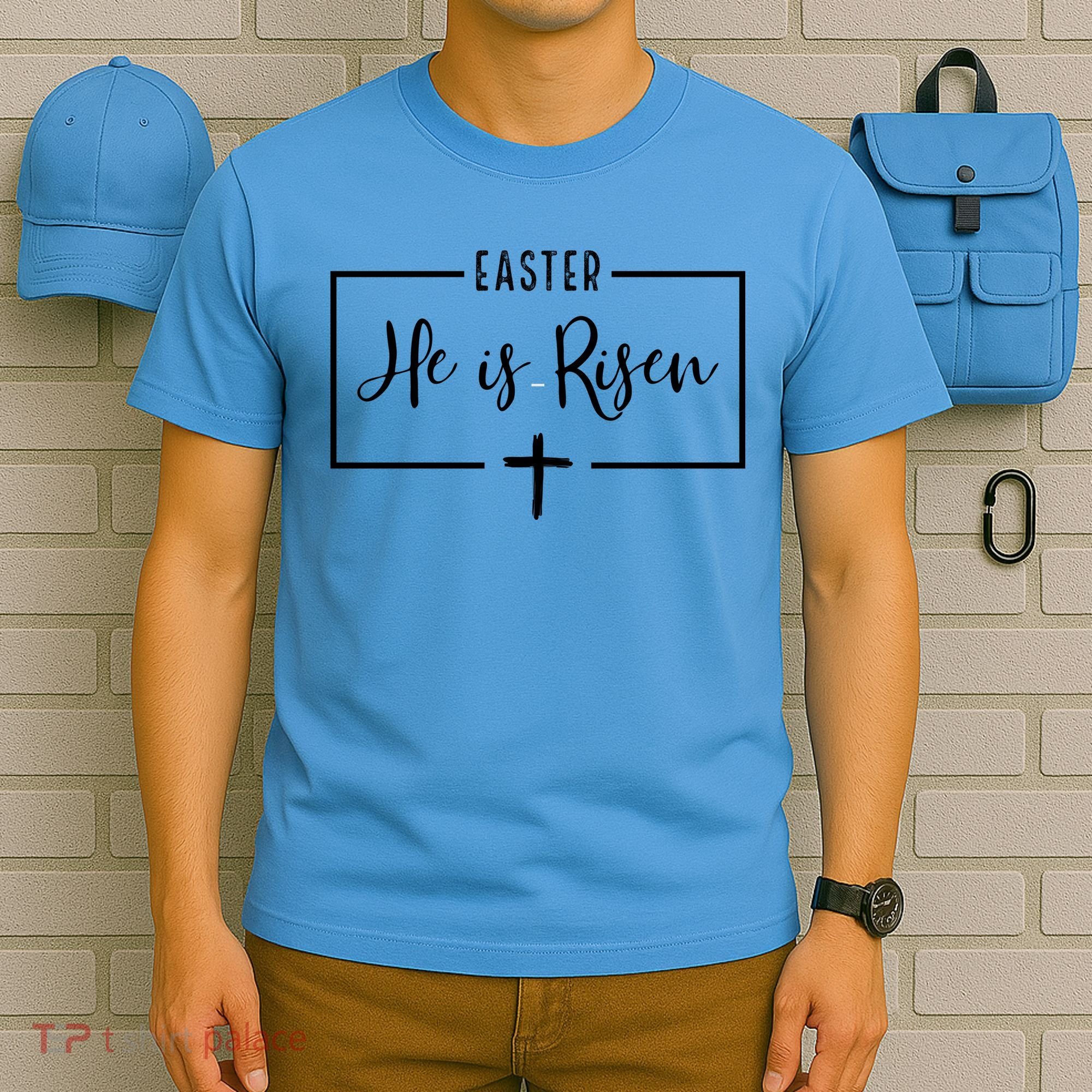 Easter He Is Risen Cross Christianity T-Shirt