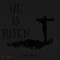 Easter He Is Risen Religious Palm Sunday cross Long Sleeve Shirt thumb 2