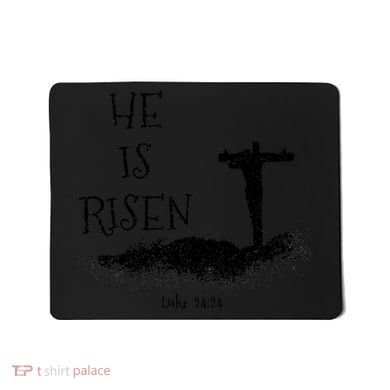 Easter He Is Risen Religious Palm Sunday cross Mousepad