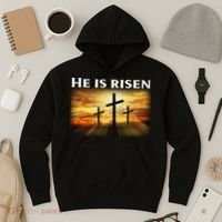 Easter He Is Risen Christian Hoodie thumb 3