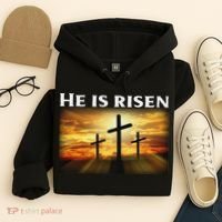 Easter He Is Risen Christian Hoodie thumb 4