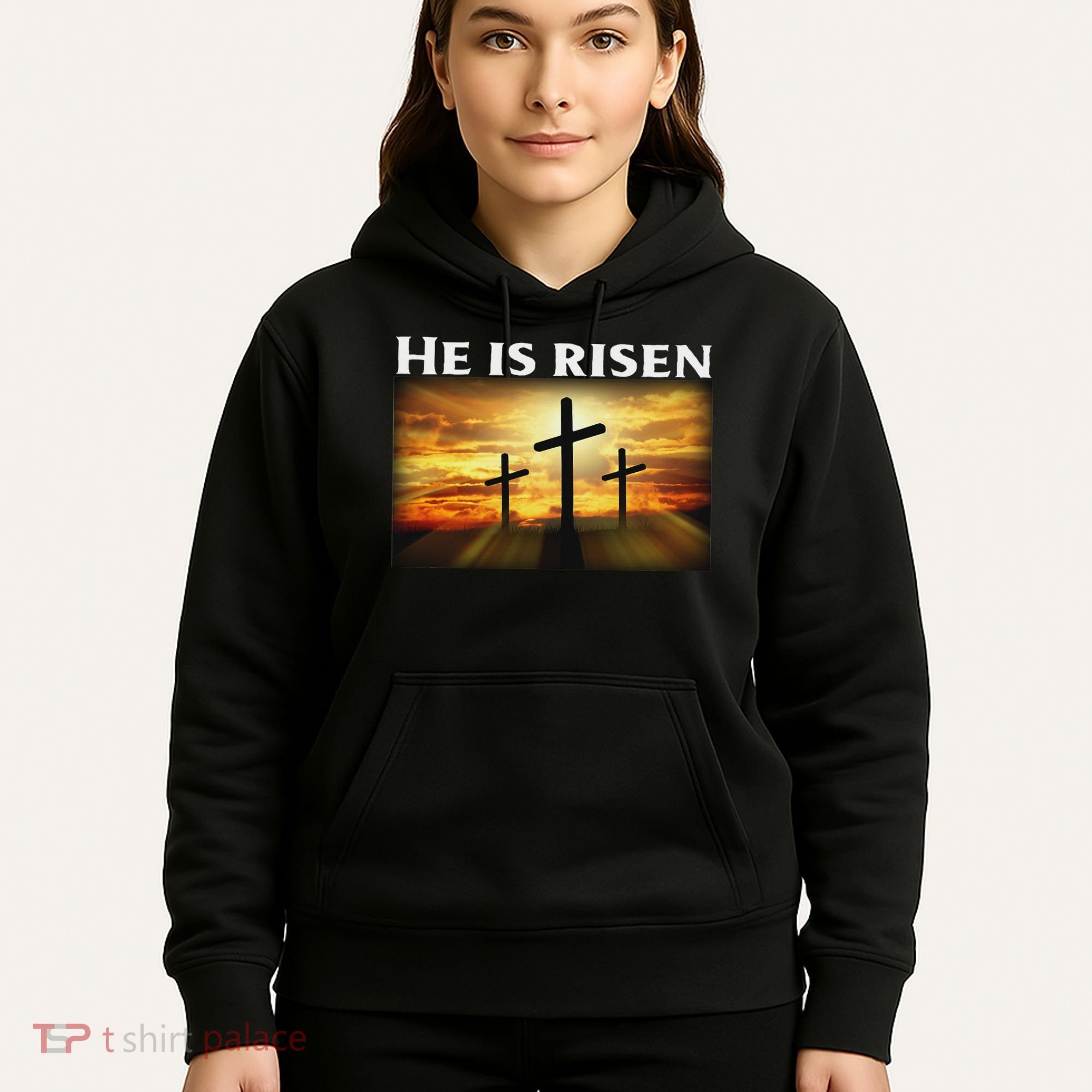 Easter He Is Risen Christian Hoodie
