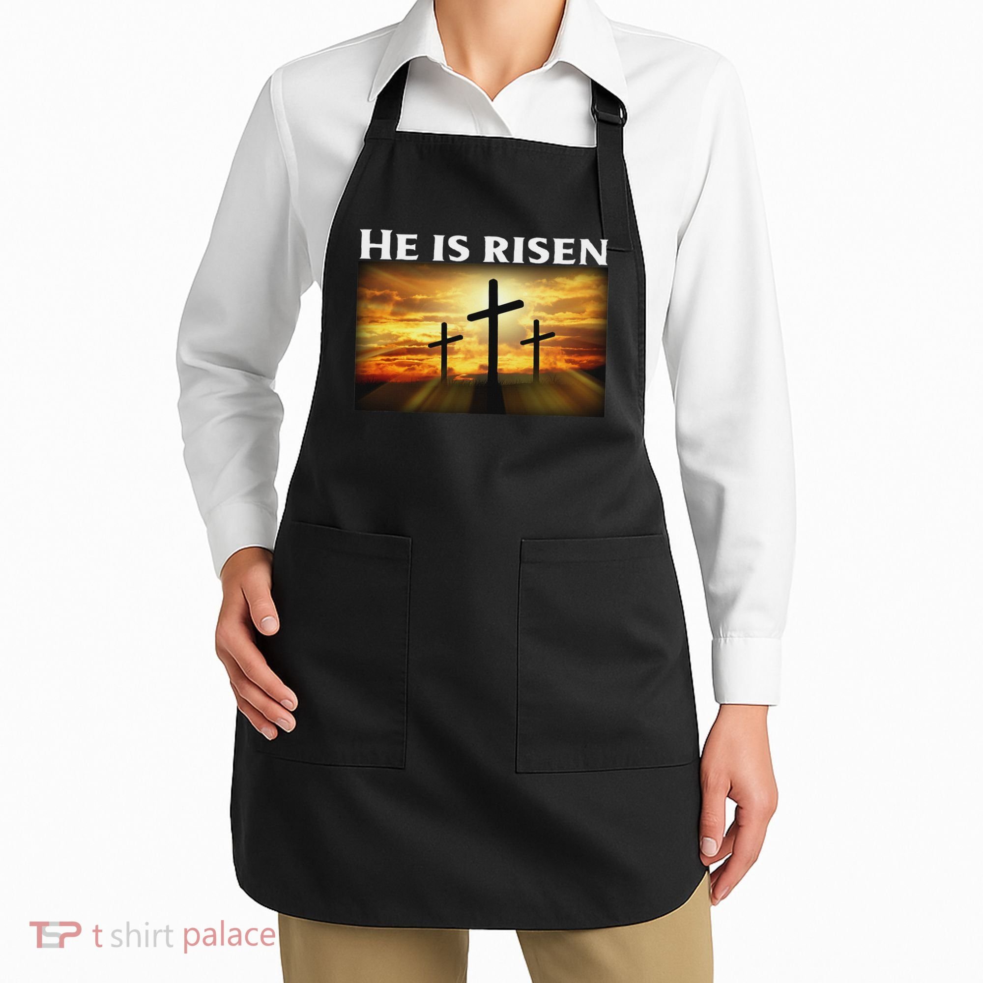 Easter He Is Risen Christian Apron