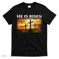 Easter He Is Risen Christian T-Shirt thumb 0