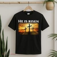 Easter He Is Risen Christian T-Shirt thumb 2
