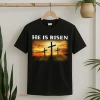 Easter He Is Risen Christian T-Shirt thumb 2