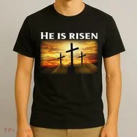 Easter He Is Risen Christian T-Shirt thumb 3