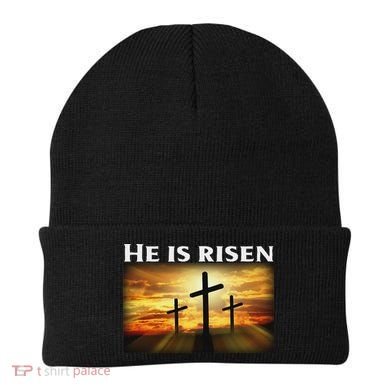 Easter He Is Risen Christian Beanie