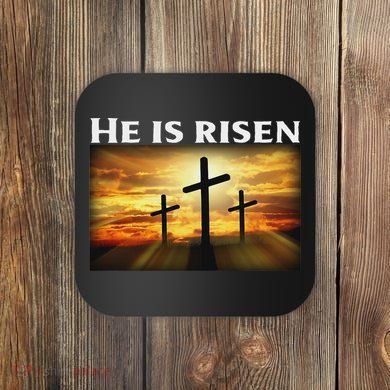 Easter He Is Risen Christian Coaster