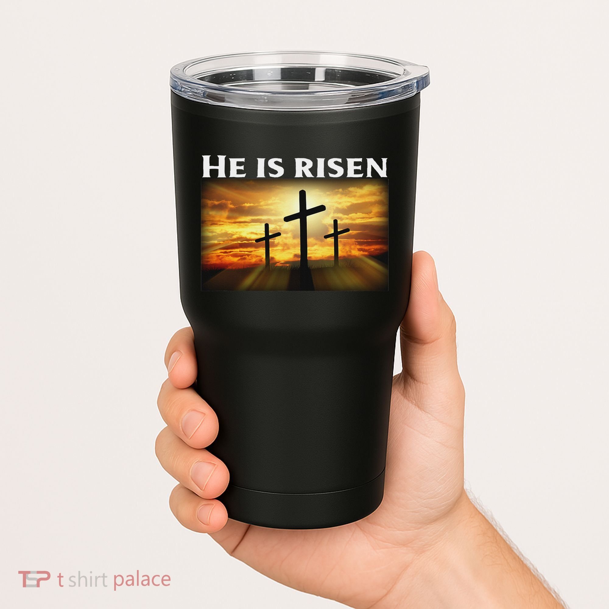Easter He Is Risen Christian Tumbler
