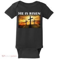 Easter He Is Risen Christian Baby Bodysuit thumb 0