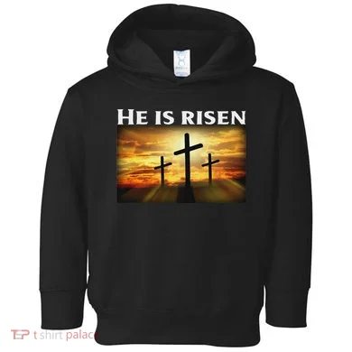 Easter He Is Risen Christian Toddler Hoodie