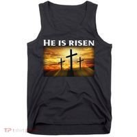 Easter He Is Risen Christian Tank Top thumb 0