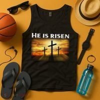 Easter He Is Risen Christian Tank Top thumb 4