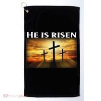Easter He Is Risen Christian Golf Towel thumb 0