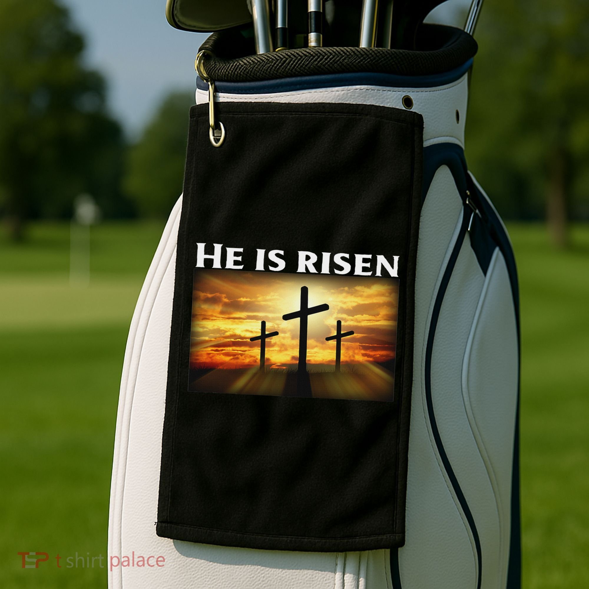 Easter He Is Risen Christian Golf Towel