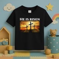 Easter He Is Risen Christian Toddler T-Shirt thumb 3