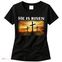 Easter He Is Risen Christian Women's T-Shirt thumb 0