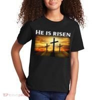 Easter He Is Risen Christian Kids T-Shirt thumb 2