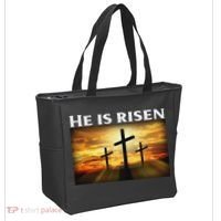 Easter He Is Risen Christian Tote Bag thumb 2