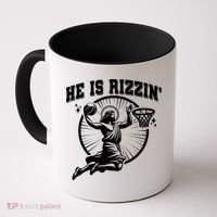 Easter He Is Rizzin Jesus Basketball Coffee Mug thumb 0