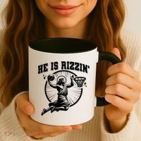 Easter He Is Rizzin Jesus Basketball Coffee Mug thumb 3