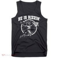 Easter He Is Rizzin Jesus Basketball Tank Top thumb 0