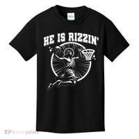 Easter He Is Rizzin Jesus Basketball Kids T-Shirt thumb 0