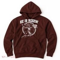 Easter He Is Rizzin Jesus Basketball Hoodie thumb 0