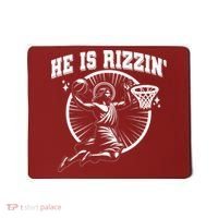 Easter He Is Rizzin Jesus Basketball Mousepad thumb 0