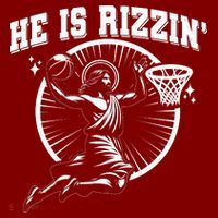 Easter He Is Rizzin Jesus Basketball Mousepad thumb 1