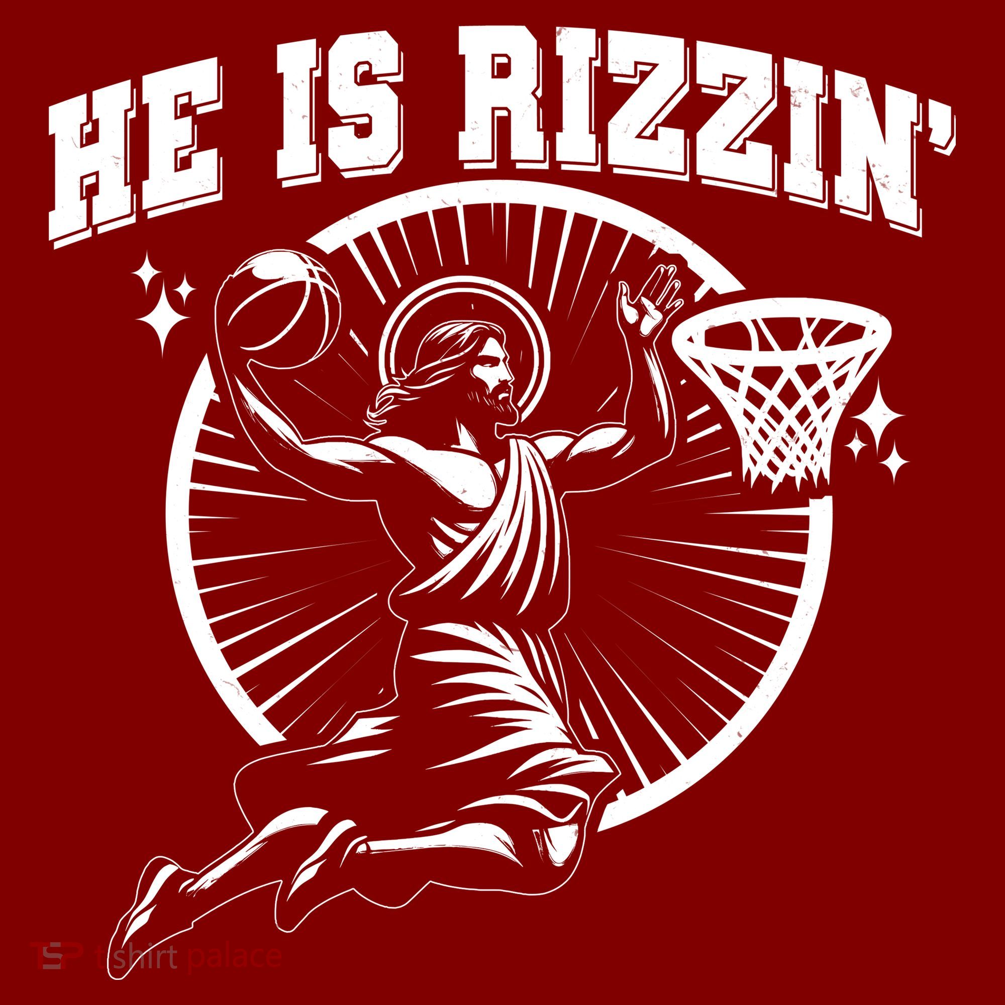Easter He Is Rizzin Jesus Basketball Mousepad