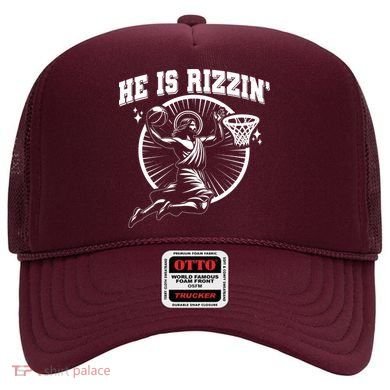 Easter He Is Rizzin Jesus Basketball Hat