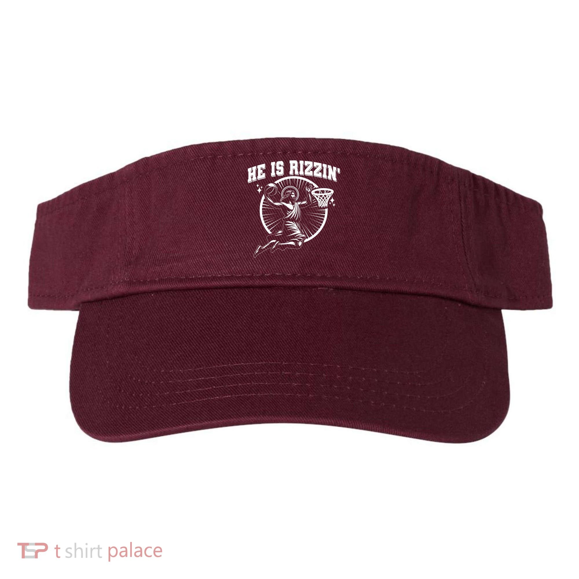 Easter He Is Rizzin Jesus Basketball Visor