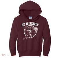 Easter He Is Rizzin Jesus Basketball Kids Hoodie thumb 0