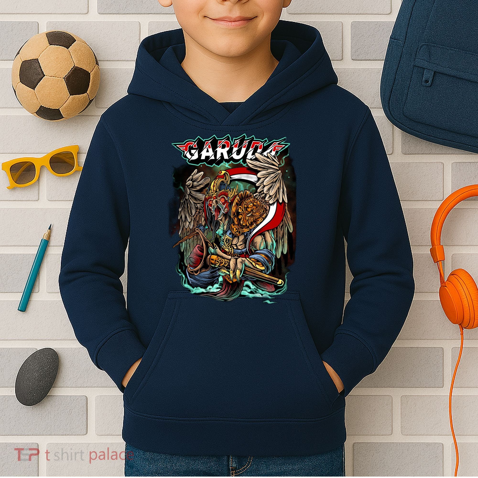 Eagle Holding Knife Kids Hoodie