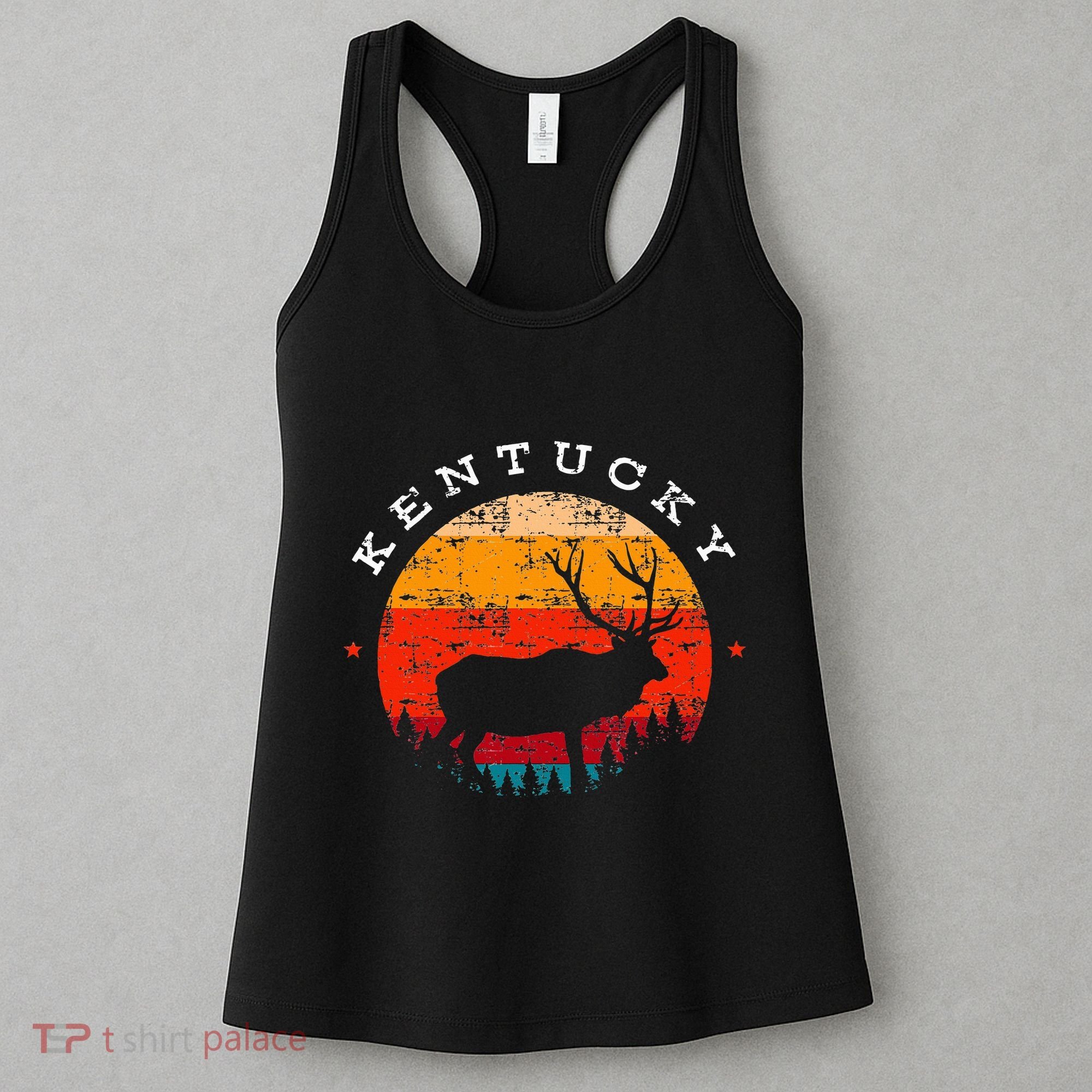 Elk Hunting Kentucky Souvenir Hunting Deer Women's Tank Top