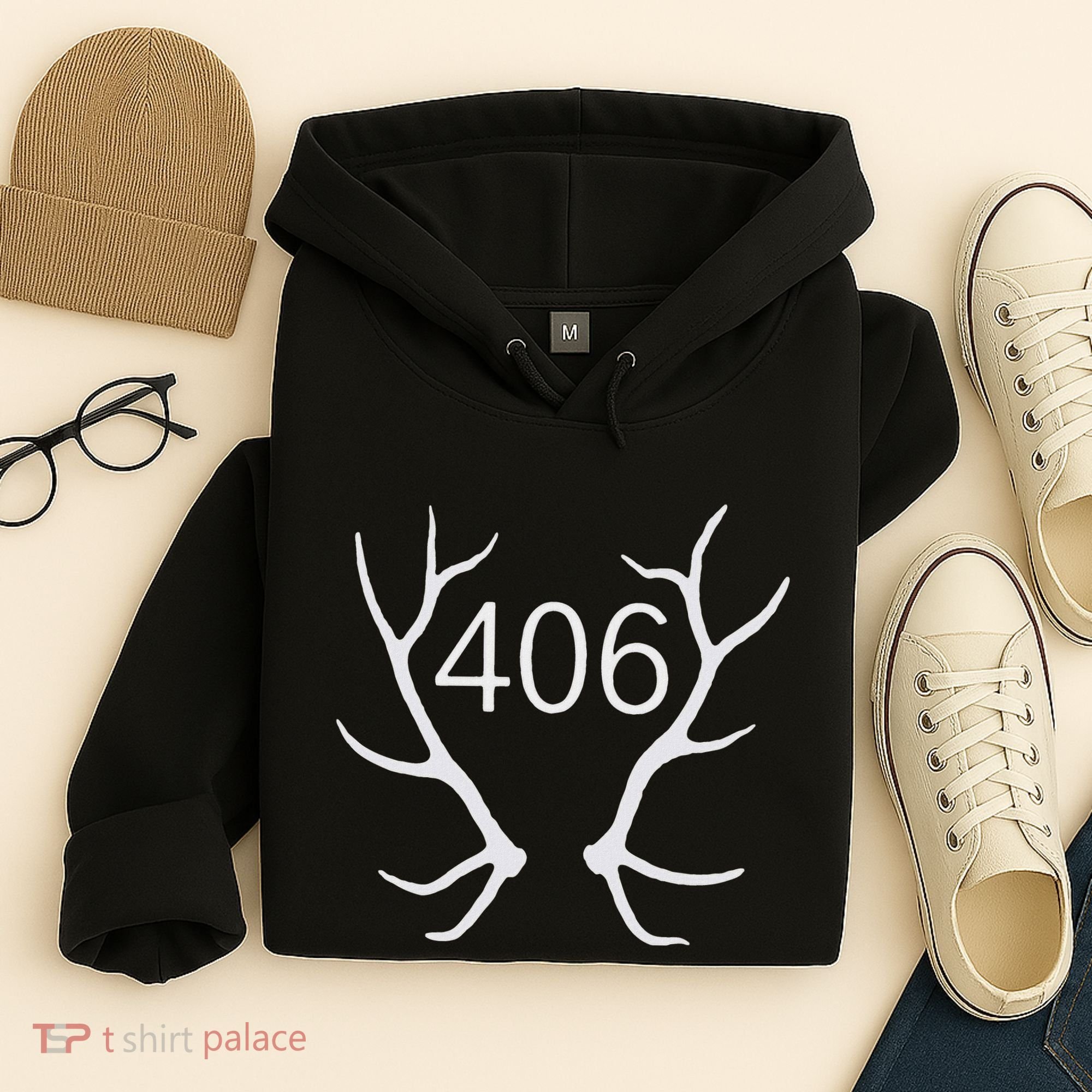 Elk Hunting Montana 406 Apparel Hoodie