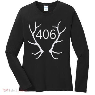 Elk Hunting Montana 406 Apparel Women's Long Sleeve Shirt